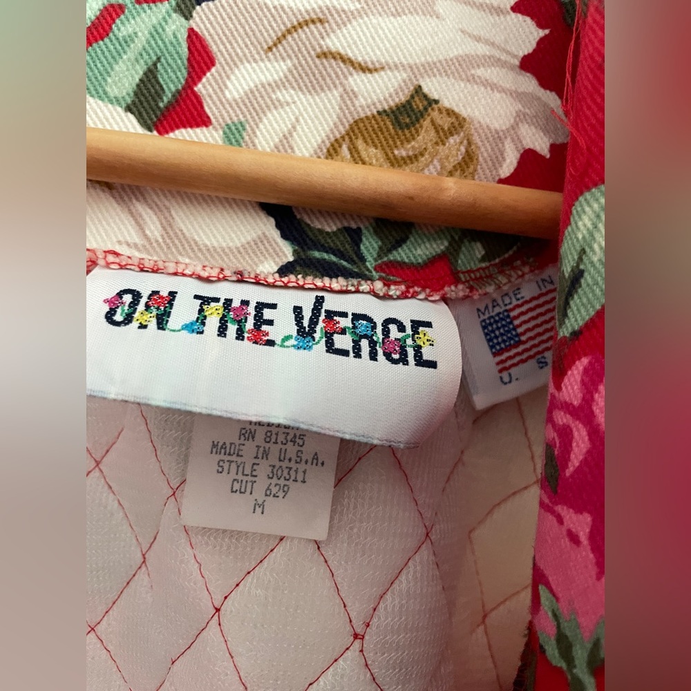 RARE Vintage 90s / Y2K Military Cottagecore Prairie Button Jacket - Picture 6 of 7